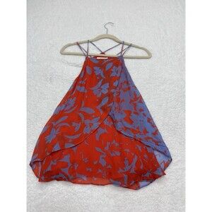 Anthropologie Maeve Women Top Blue Floral Vacay Comfort Lightweight Small